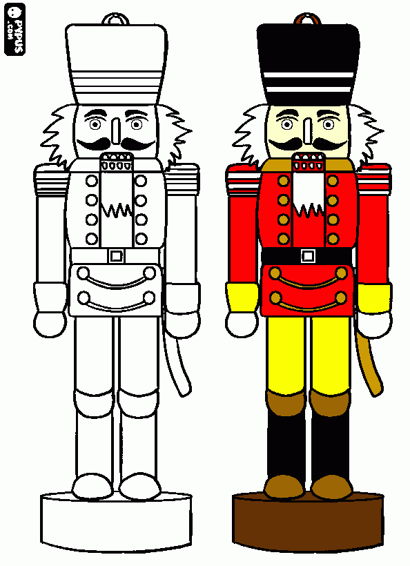gratis malvorlagen coloured nutcracker