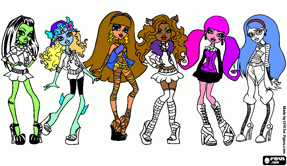 gratis malvorlagen cool Monster High!