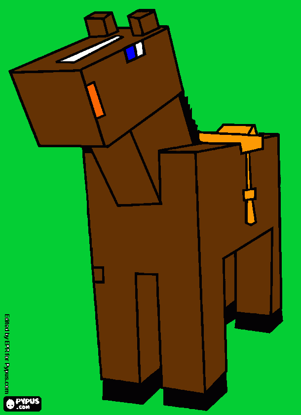 gratis malvorlagen das ist ein pferd von minecraft