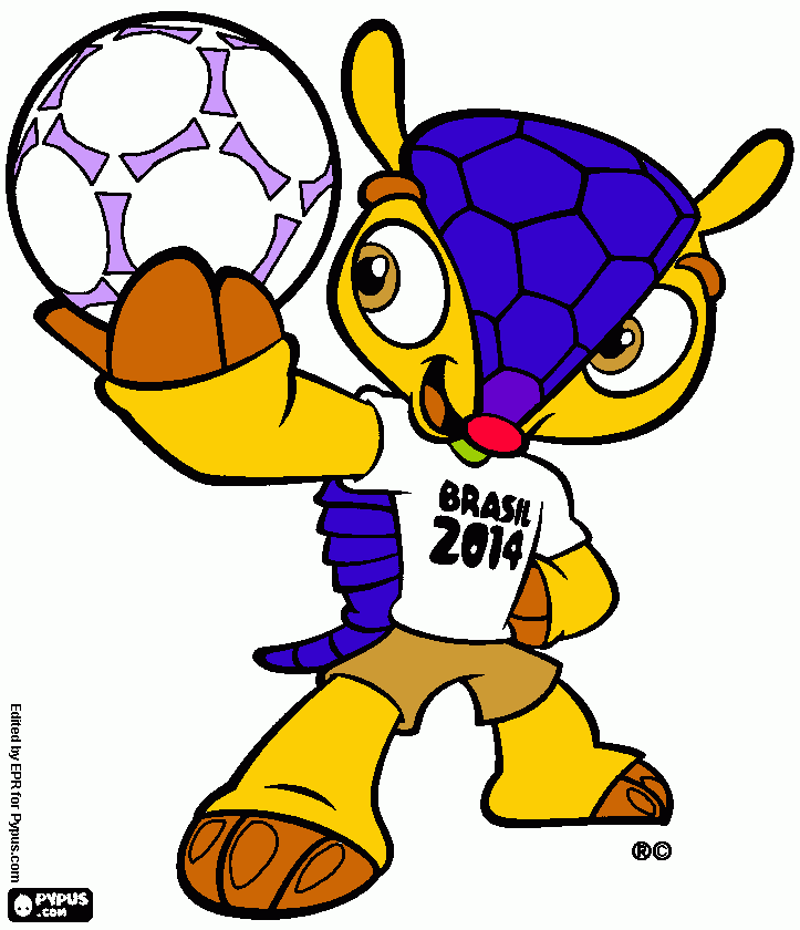 gratis malvorlagen Das offizielle Maskottchen der FIFA 2014