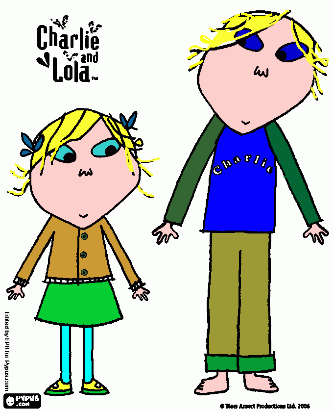 gratis malvorlagen das sind charli und lola deine glüks bringer.