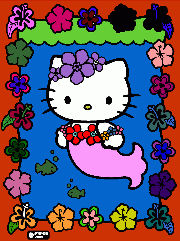 gratis malvorlagen das soll deine glüks hello kitti sein