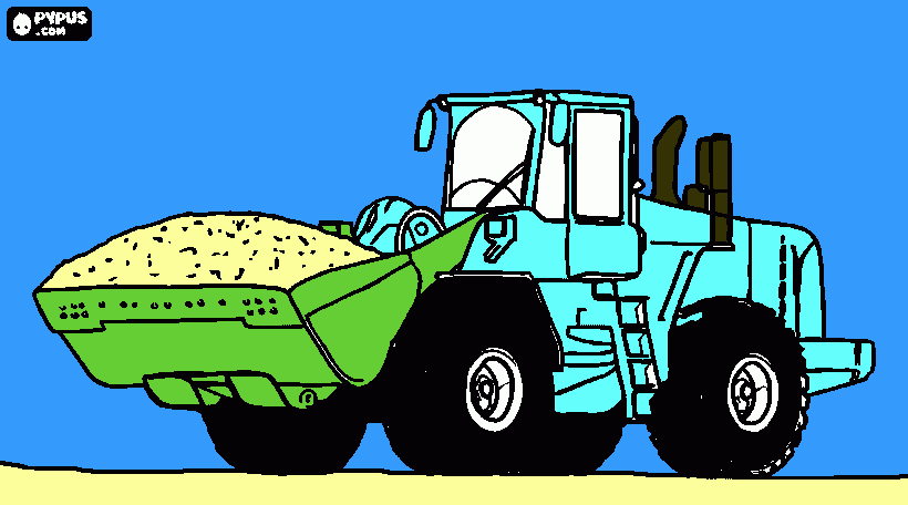 gratis malvorlagen der Bagger