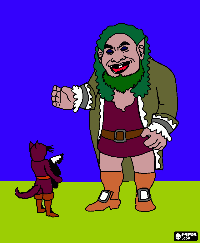 gratis malvorlagen Der Gestifelte Kater
