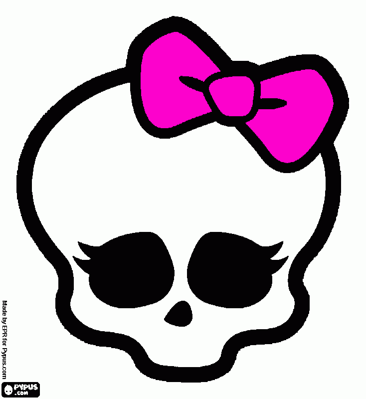 gratis malvorlagen Der Schädel von Monster High