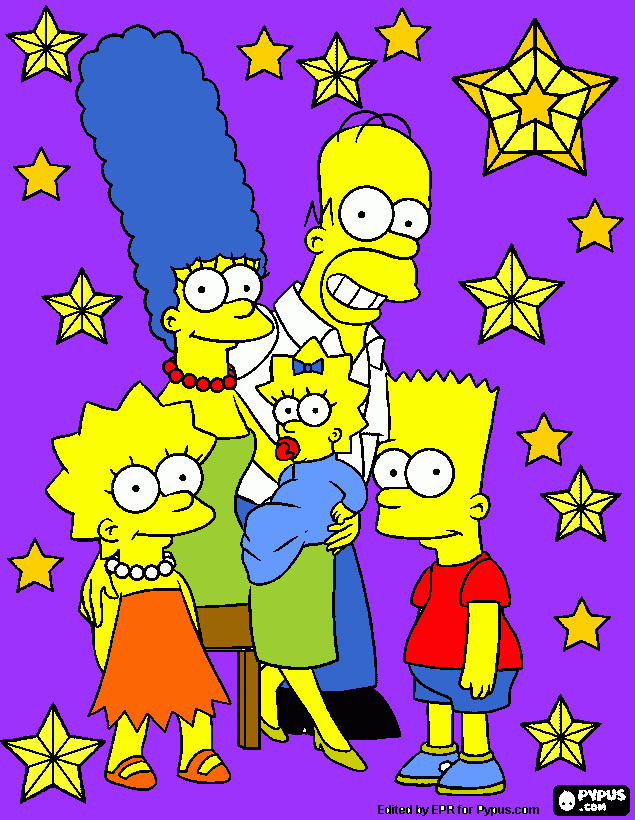 gratis malvorlagen Die simpsons wünschen frohe weihnachten