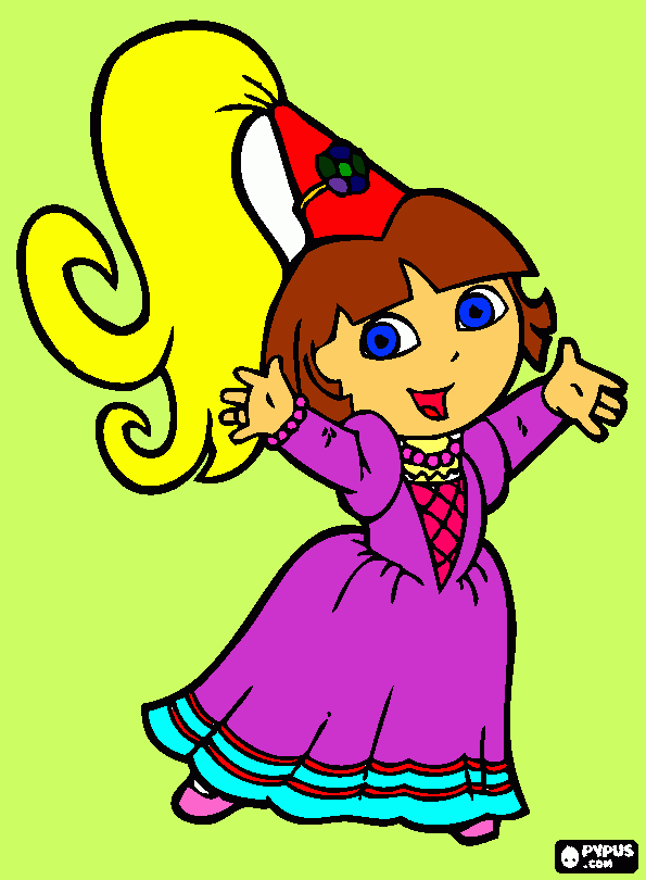 gratis malvorlagen dora princess