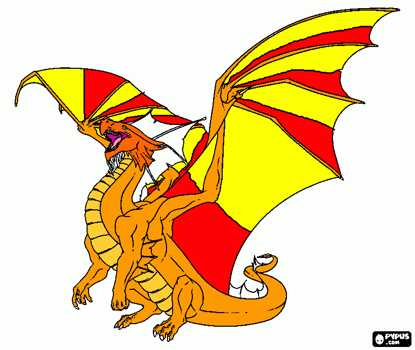 gratis malvorlagen Drache (Anführer)