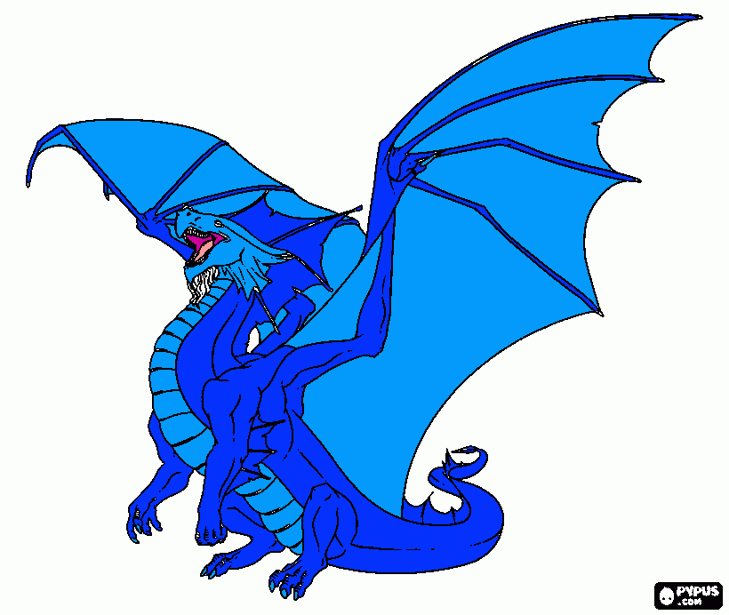 gratis malvorlagen Drache (Eis)