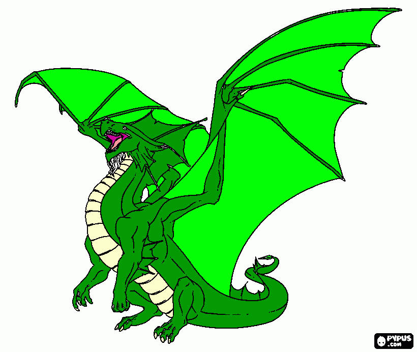 gratis malvorlagen Drache (Erde)