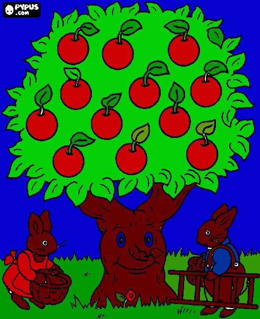 gratis malvorlagen Ein Apfelbaum für Dich