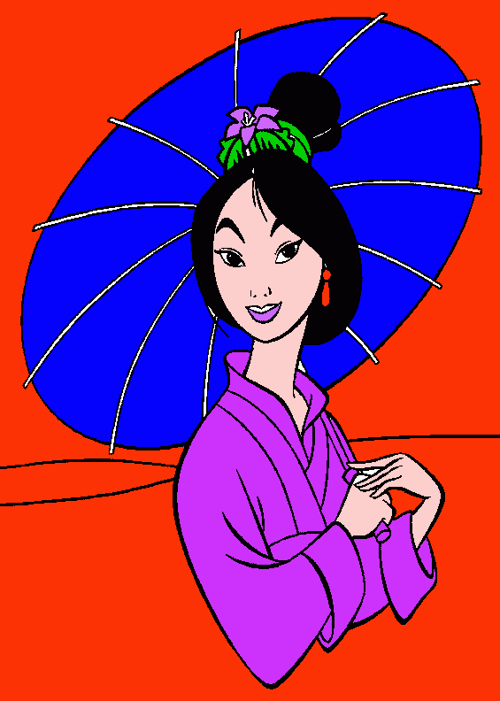 gratis malvorlagen Ein Bild von einer Japanerin