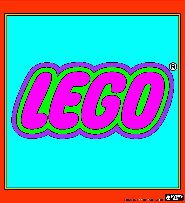 gratis malvorlagen Ein  bild  wo  drauf  steht  Lego  mit  rotem  Hintergrund