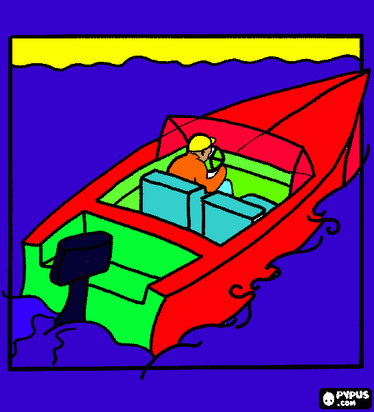 gratis malvorlagen ein Boot von Lars
