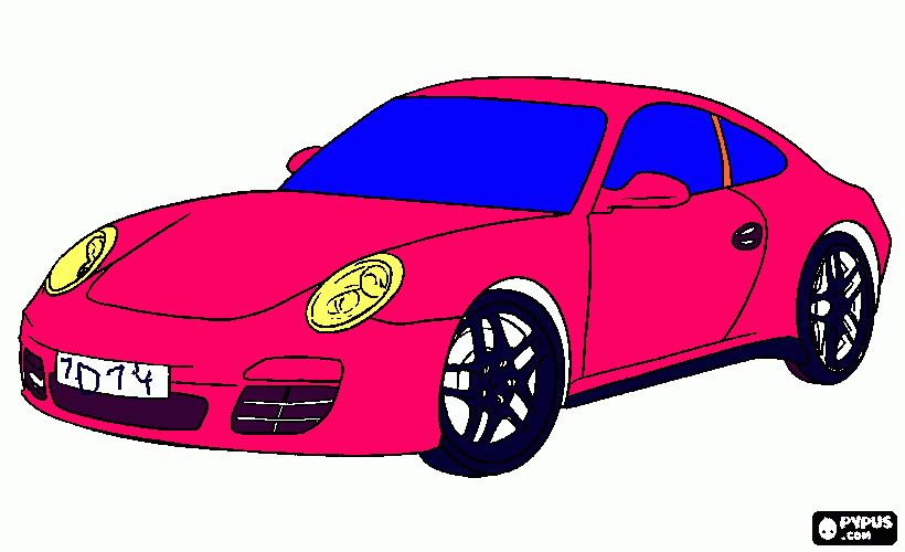 gratis malvorlagen ein schöner porsche