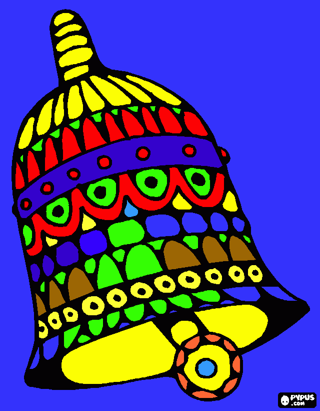 gratis malvorlagen ... eine bunte Glocke ...