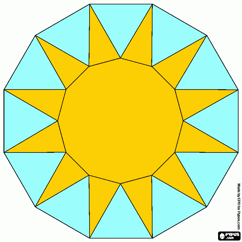 gratis malvorlagen Eine  goldene  Sonne  in  einem  wunderschönen  helblauem  Himmel  von  Emma  Liedtke