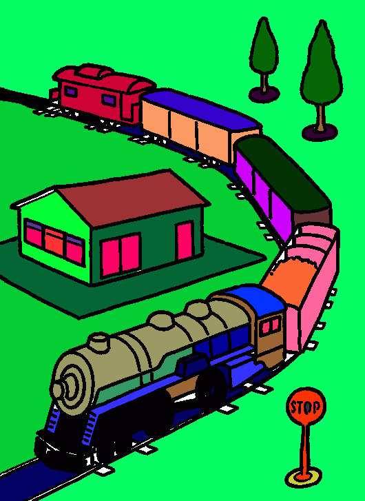gratis malvorlagen Eisenbahn