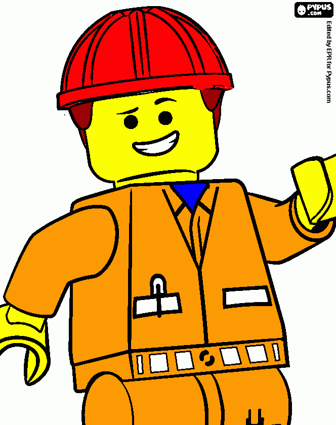 gratis malvorlagen emmet, eine ganz aussergewönliche lego figur.