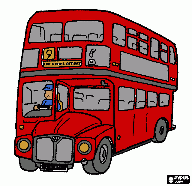 gratis malvorlagen englischer bus