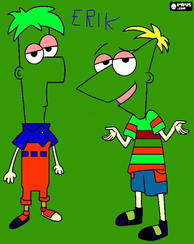 gratis malvorlagen Eriks Finjes og ferb - tegning