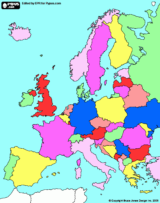 gratis malvorlagen Europa