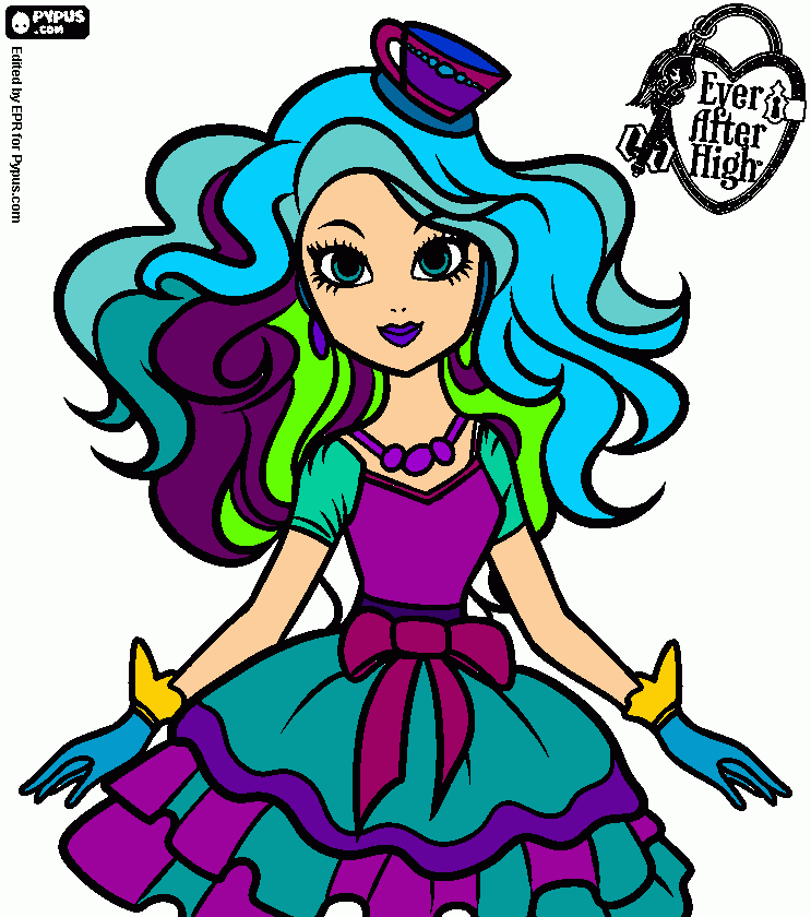 gratis malvorlagen Ever After high  Maddi