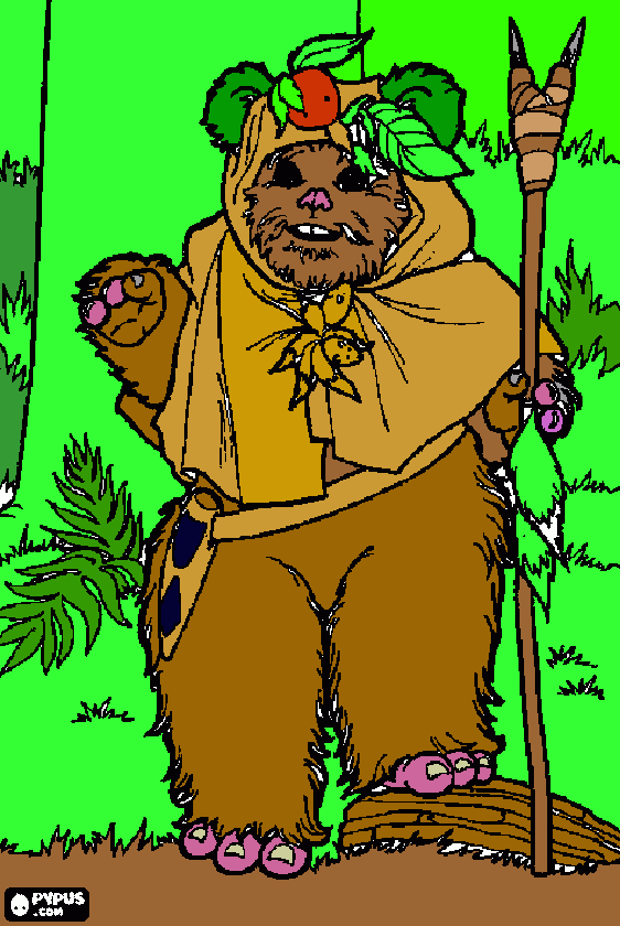 gratis malvorlagen ewok