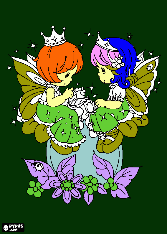 gratis malvorlagen Feenprinzessin