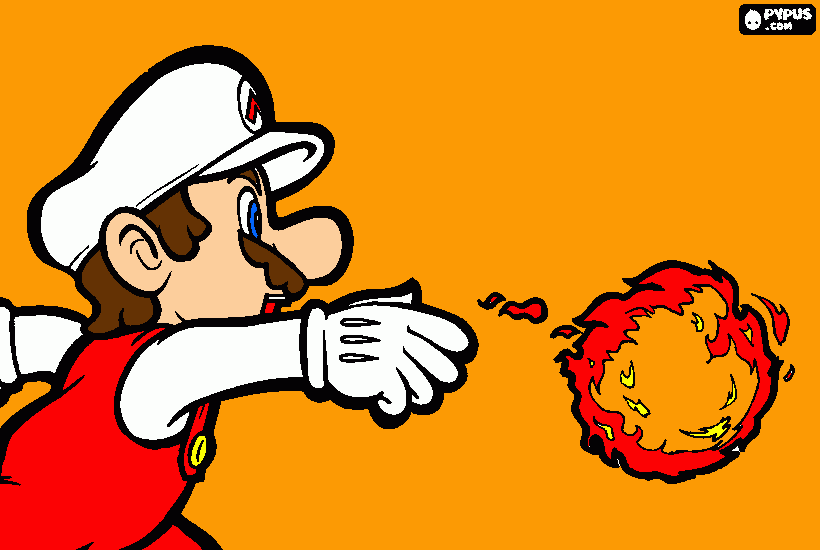 gratis malvorlagen feuer mario