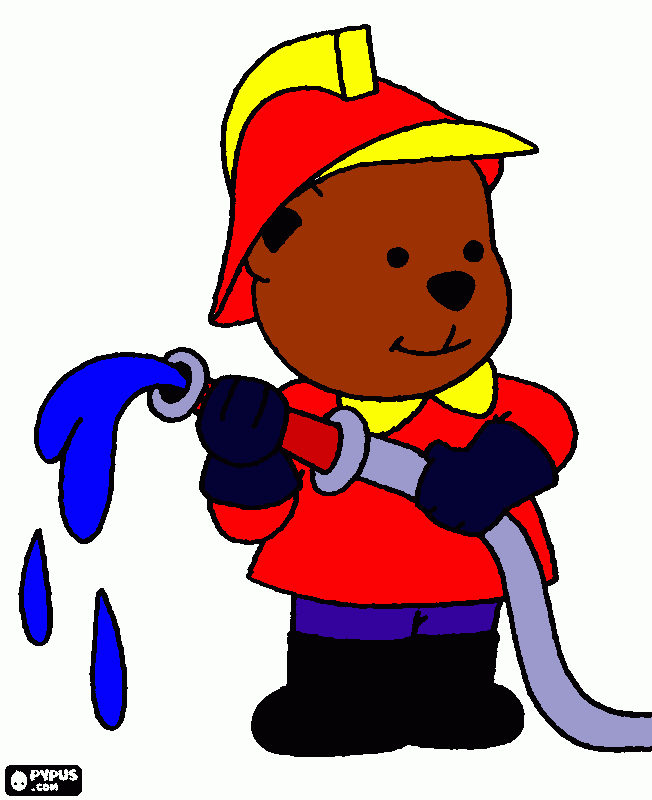 gratis malvorlagen feuerwehrbär
