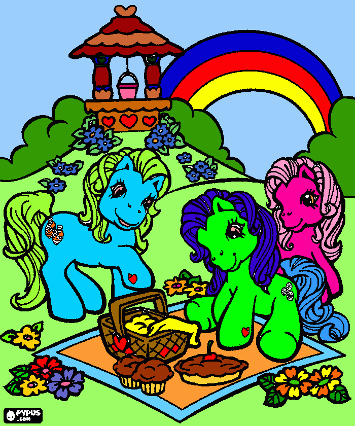 gratis malvorlagen Filly Regenbogen