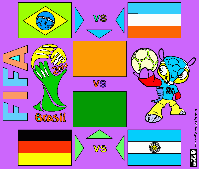 gratis malvorlagen Flagge Brasil 2014