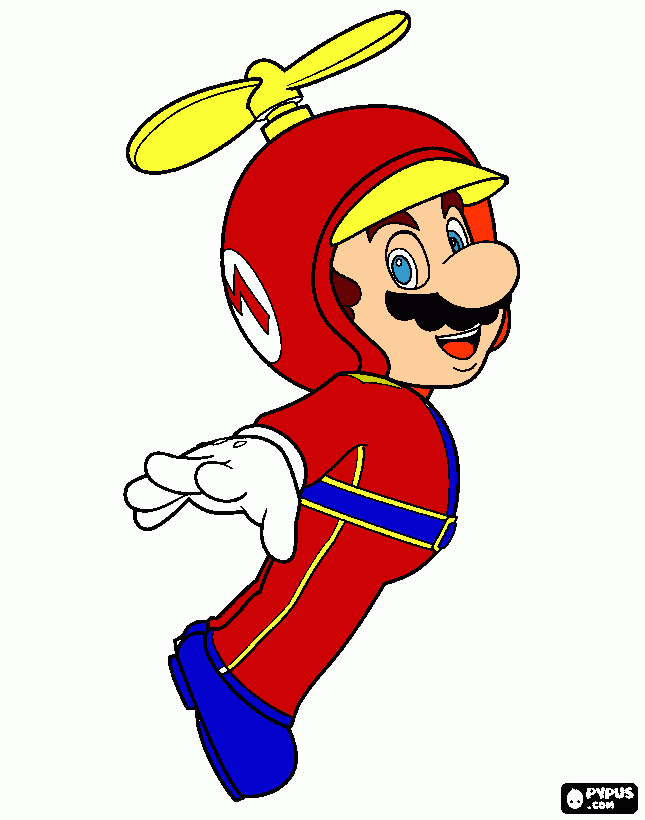 gratis malvorlagen flug mario