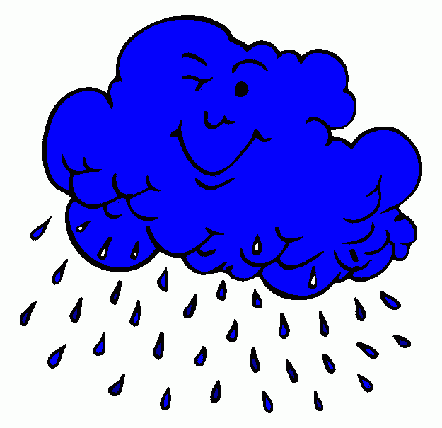 gratis malvorlagen Freundliche Regenwolke