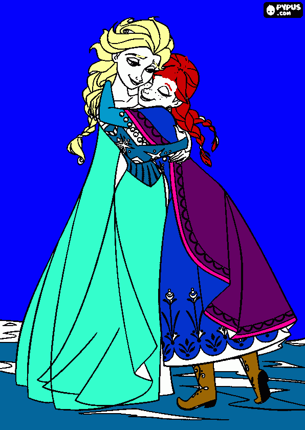 gratis malvorlagen frozen elsa and anna