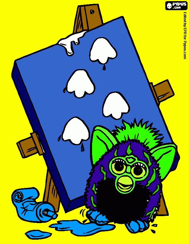 gratis malvorlagen Furby-Bild