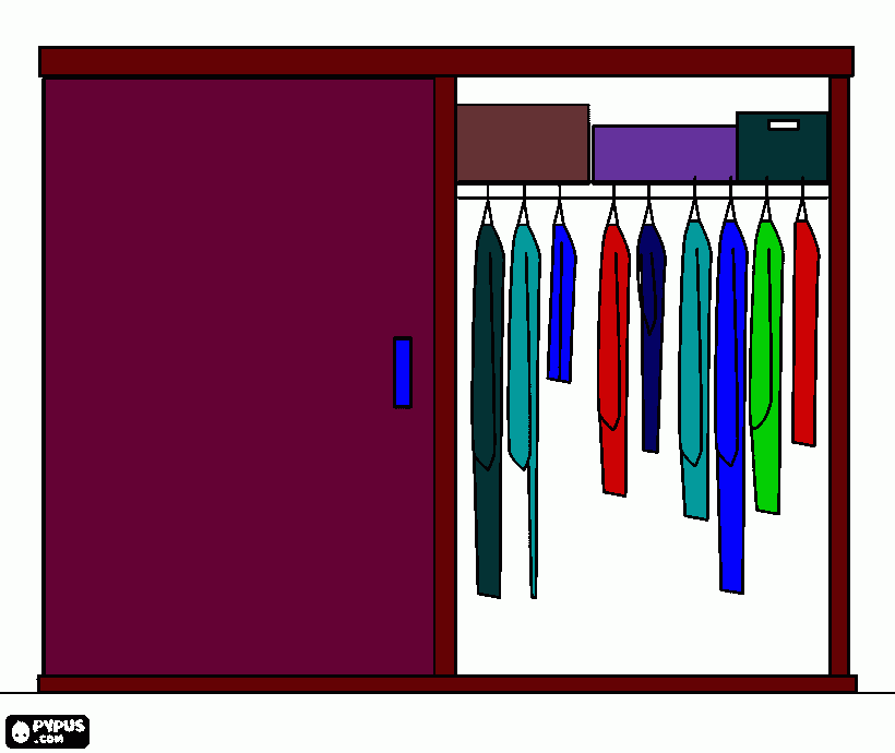 gratis malvorlagen garderobe