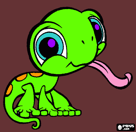 gratis malvorlagen gecko