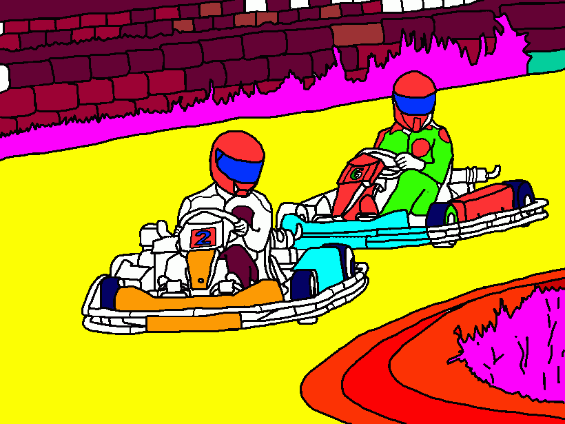 gratis malvorlagen Gokarts