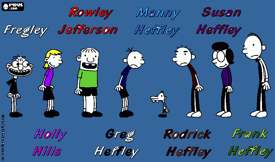 gratis malvorlagen Greg Heffley