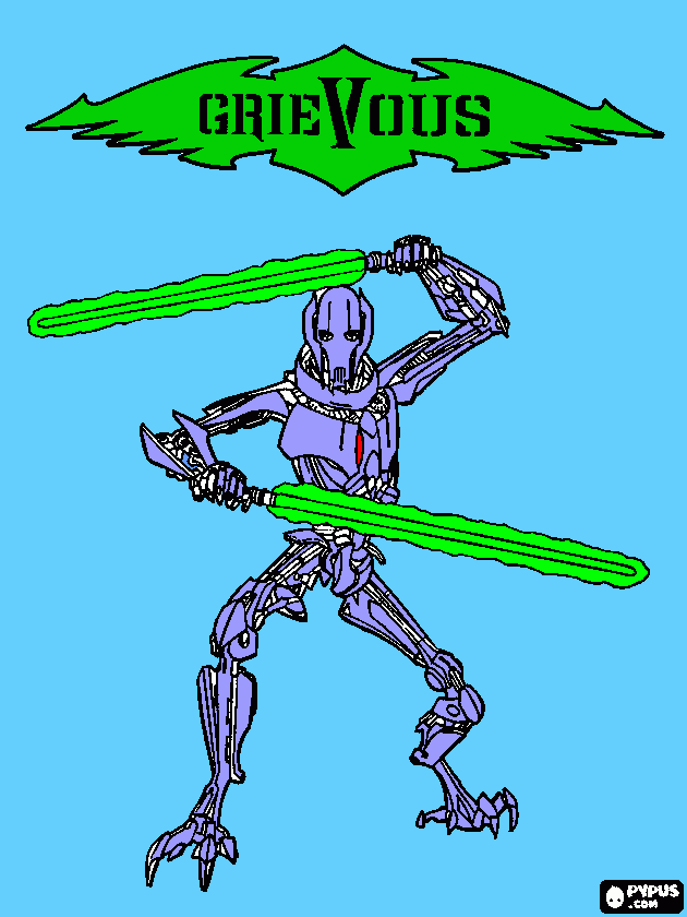 gratis malvorlagen Grievous