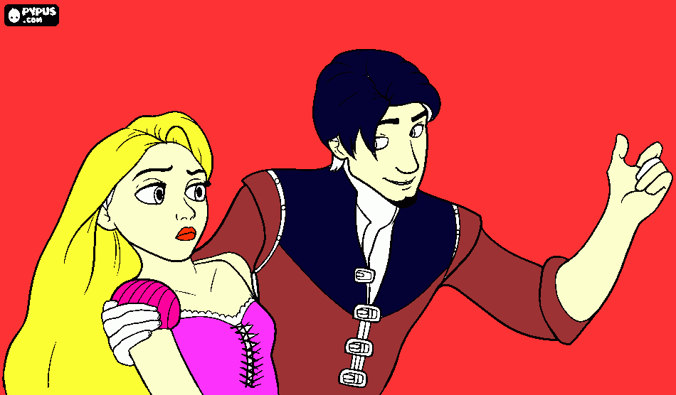 gratis malvorlagen Gruss von Rapunzel