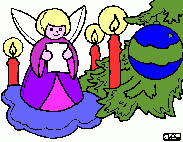 gratis malvorlagen Gruß vom Christkind