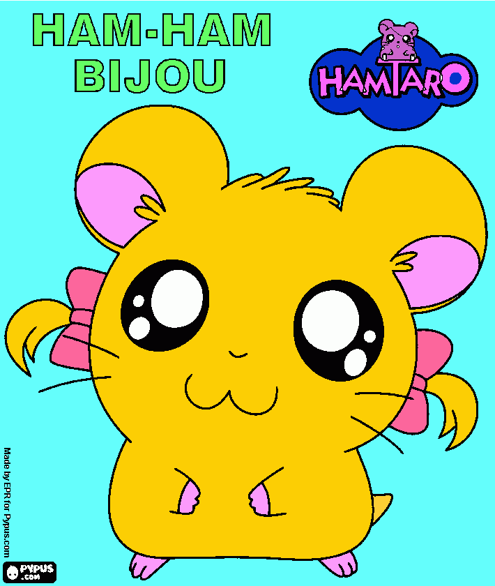 gratis malvorlagen Hamster Bijou 