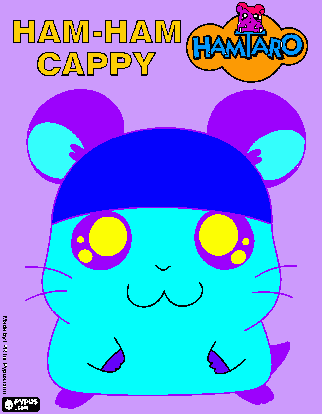 gratis malvorlagen Hamster Cappy