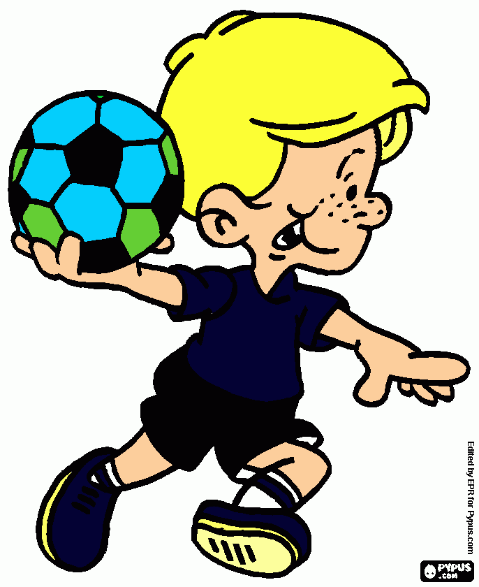 gratis malvorlagen Handballer dunkel