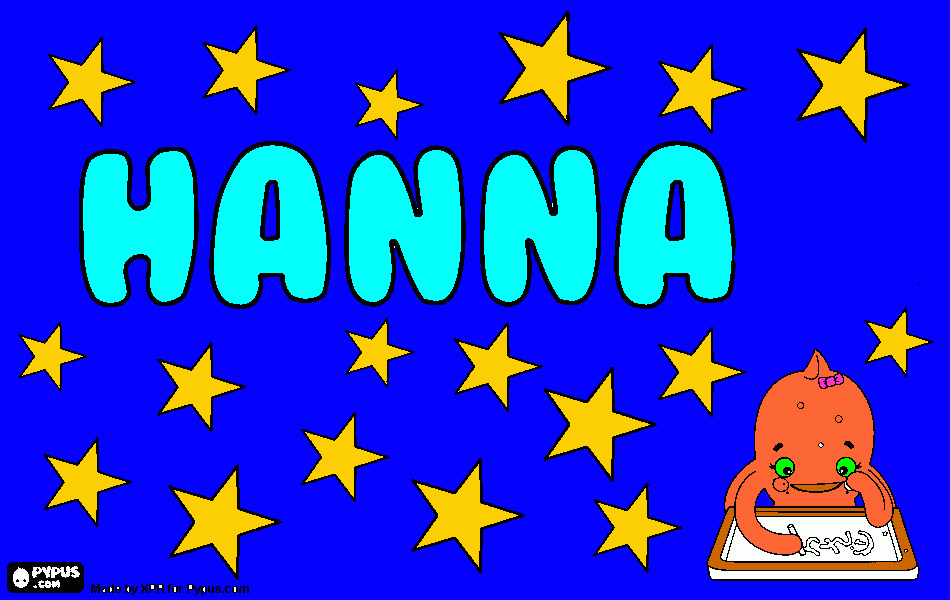 gratis malvorlagen Hanna Name