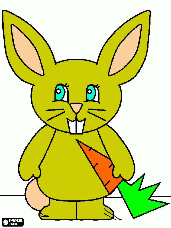 gratis malvorlagen hase rübli