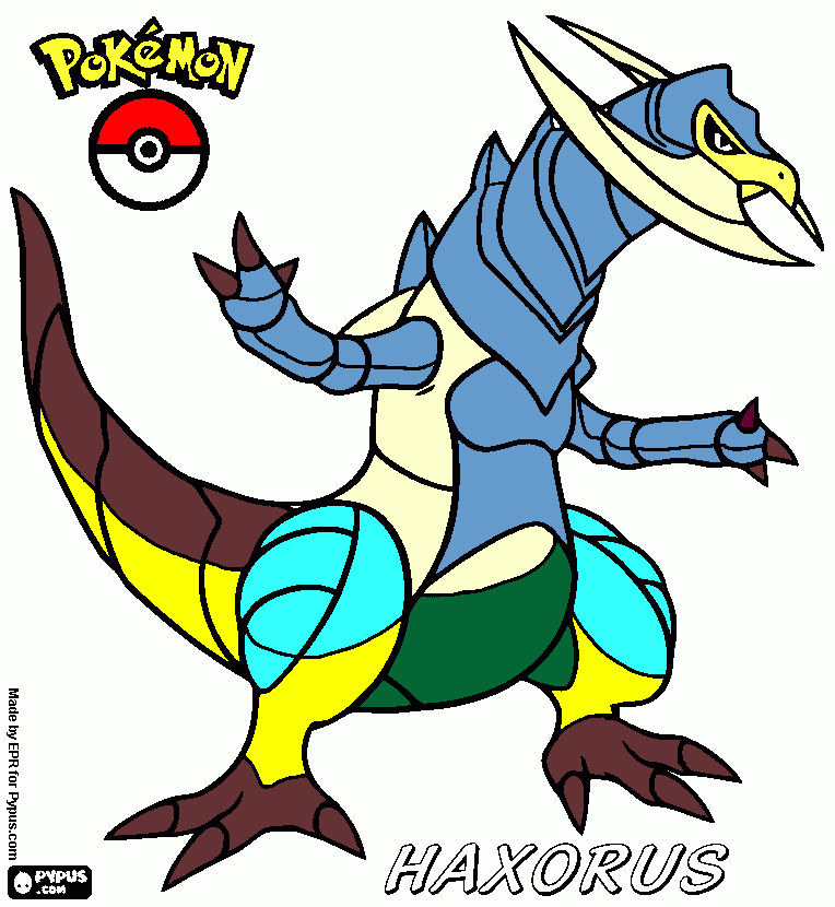 gratis malvorlagen Haxorus- Sebastian